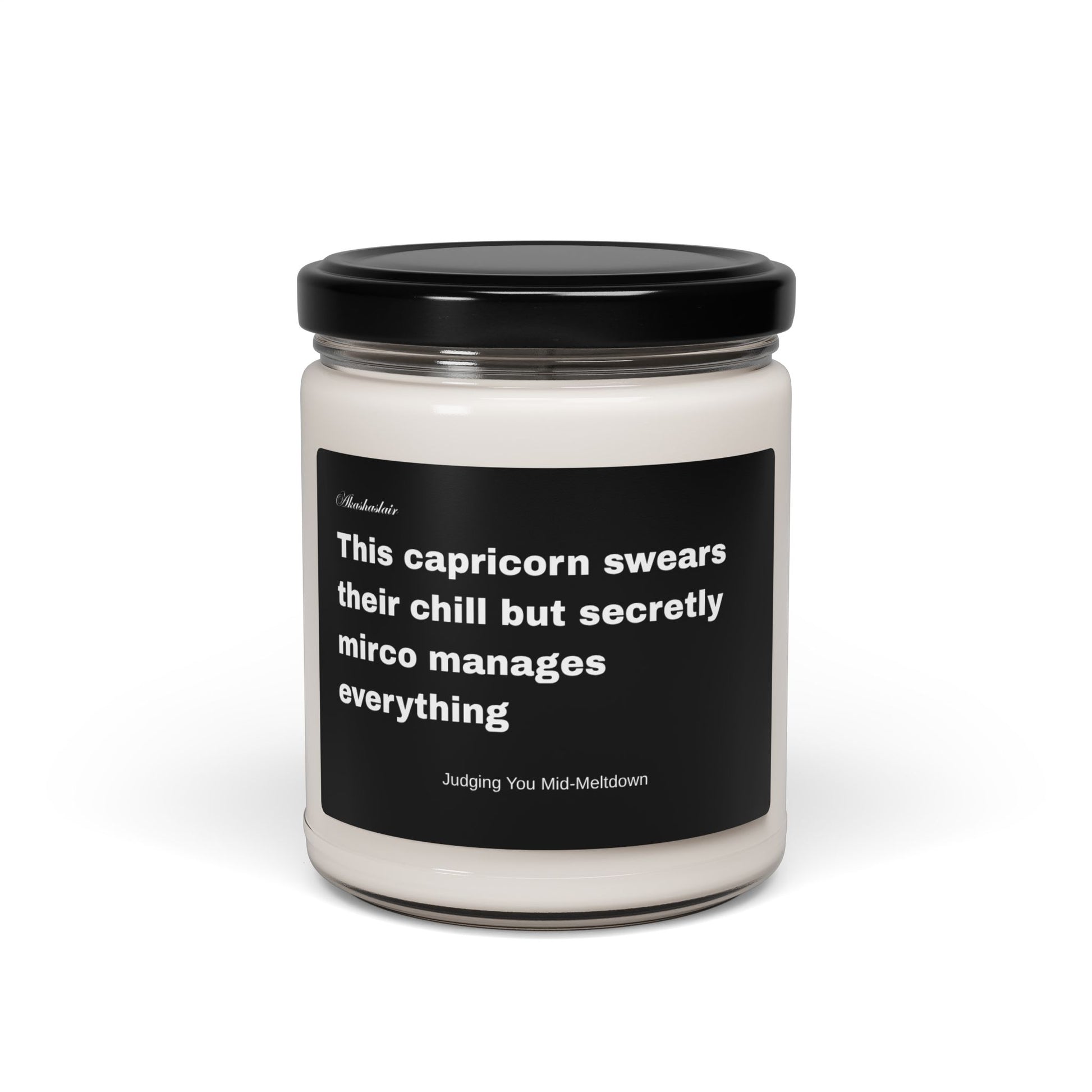 Capricorn Scented Soy Candle - Judging You Mid-Meltdown