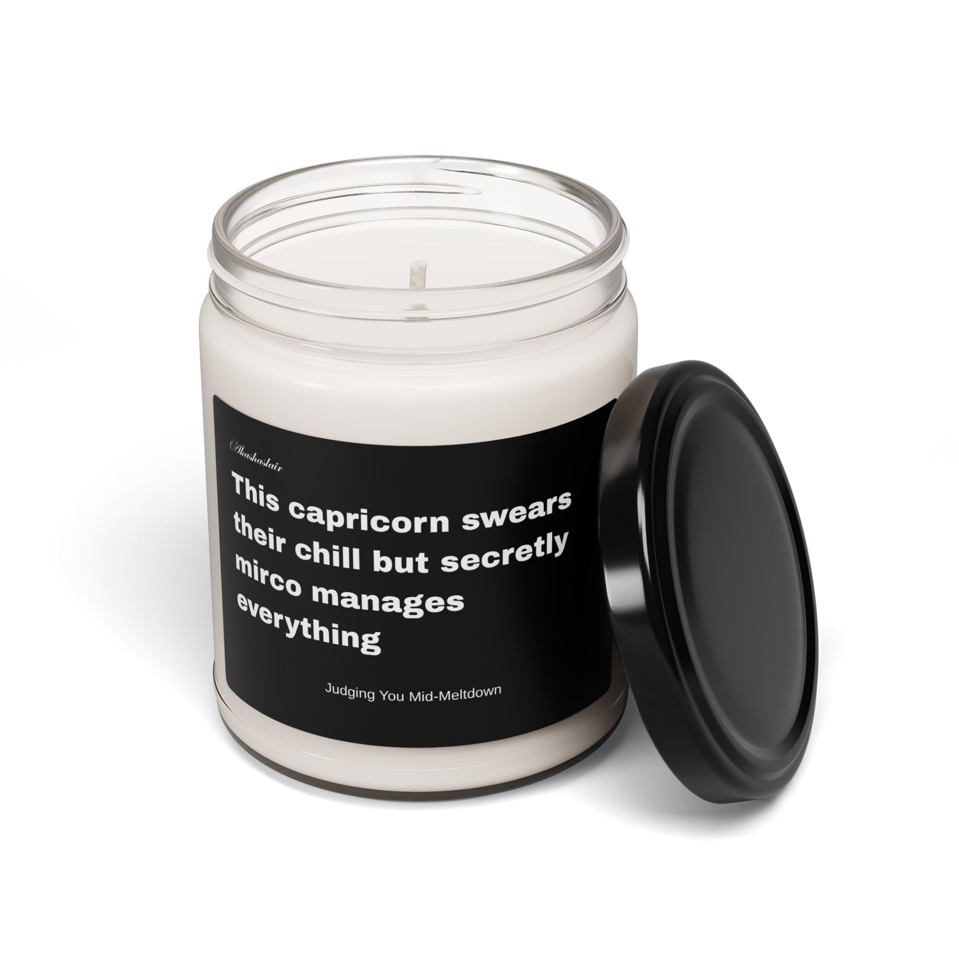 Capricorn Scented Soy Candle - Judging You Mid-Meltdown