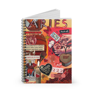 Aries Spiral Journal  - Aries Design with Inspirational Quotes