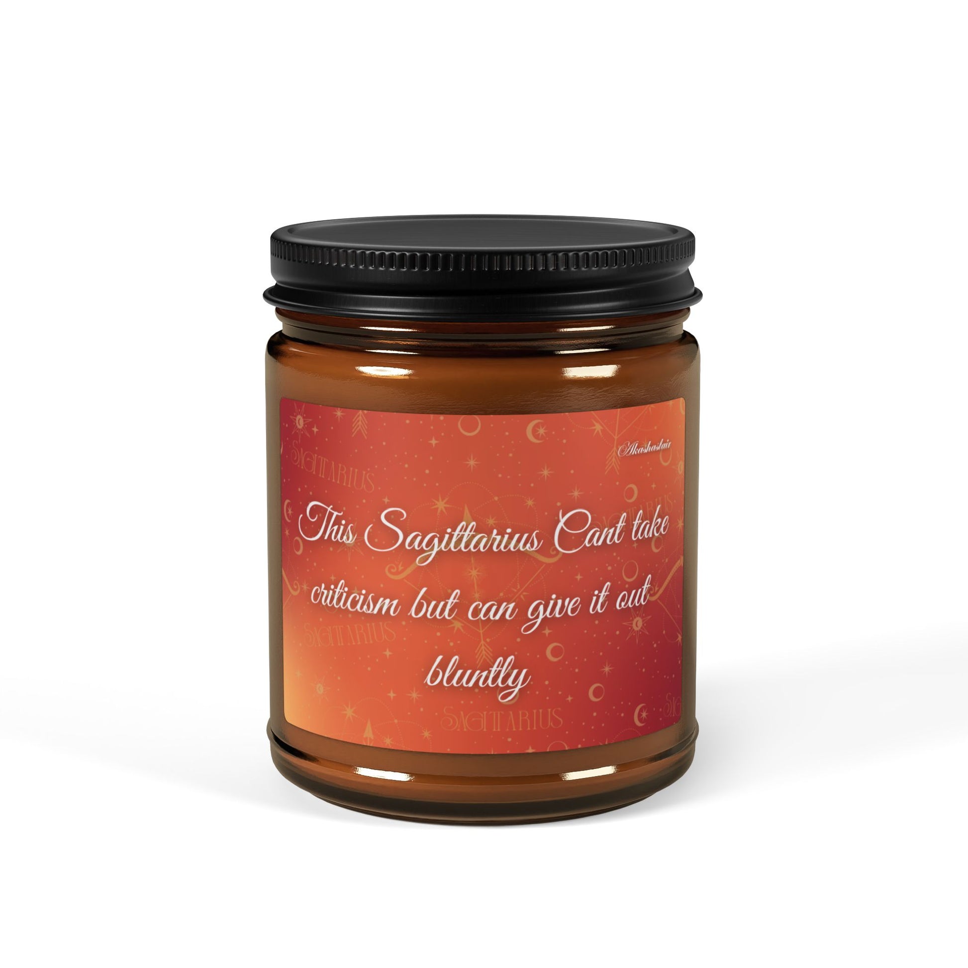 Sagittarius birthday funny  Quote Candle | Amber Jar Soy Candle