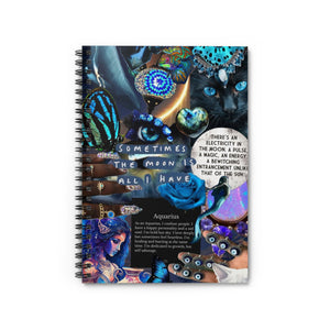 Aquarius Mystic Spiral Notebook - Ruled Line