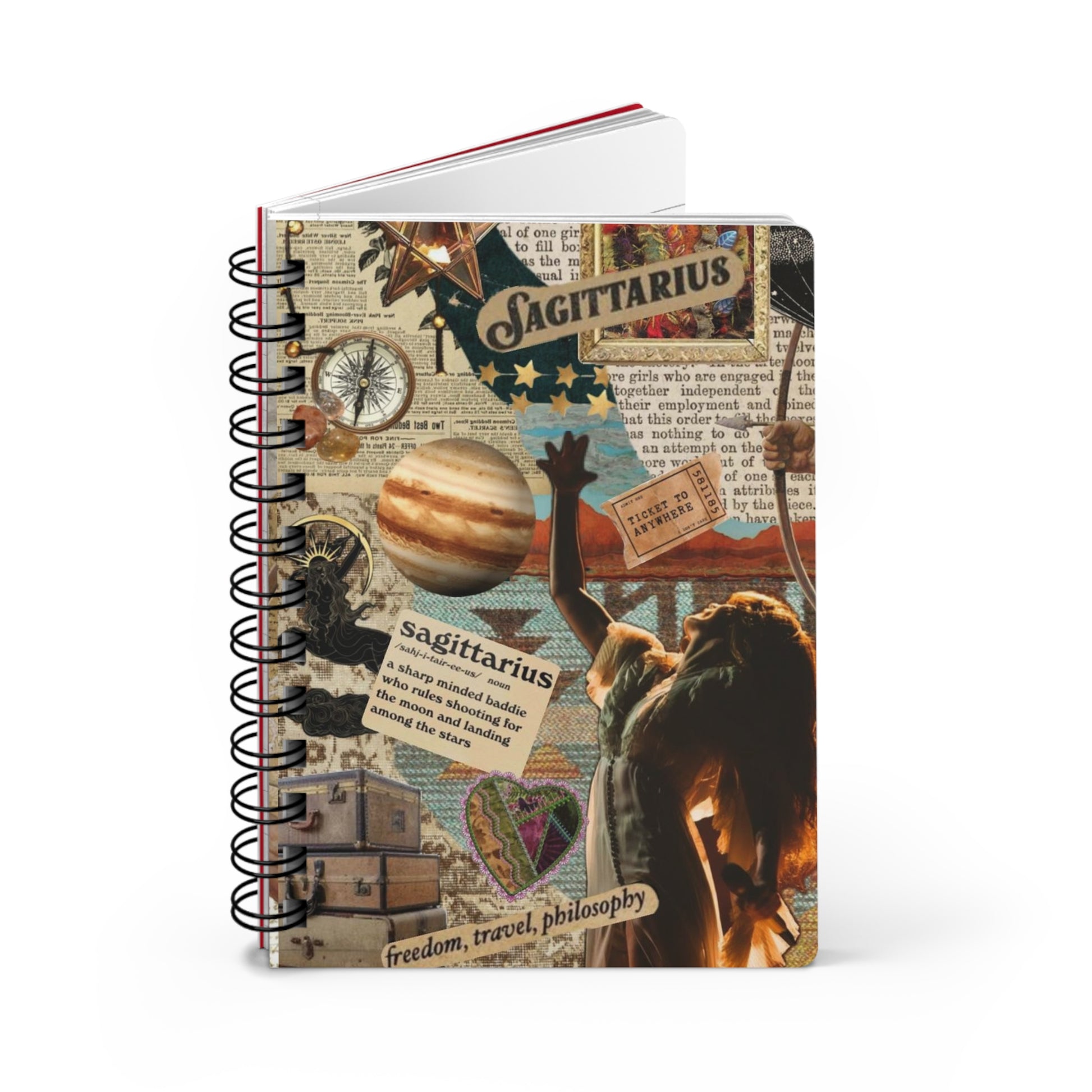 Sagittarius Spiral Journal - Personalized Zodiac Notebook