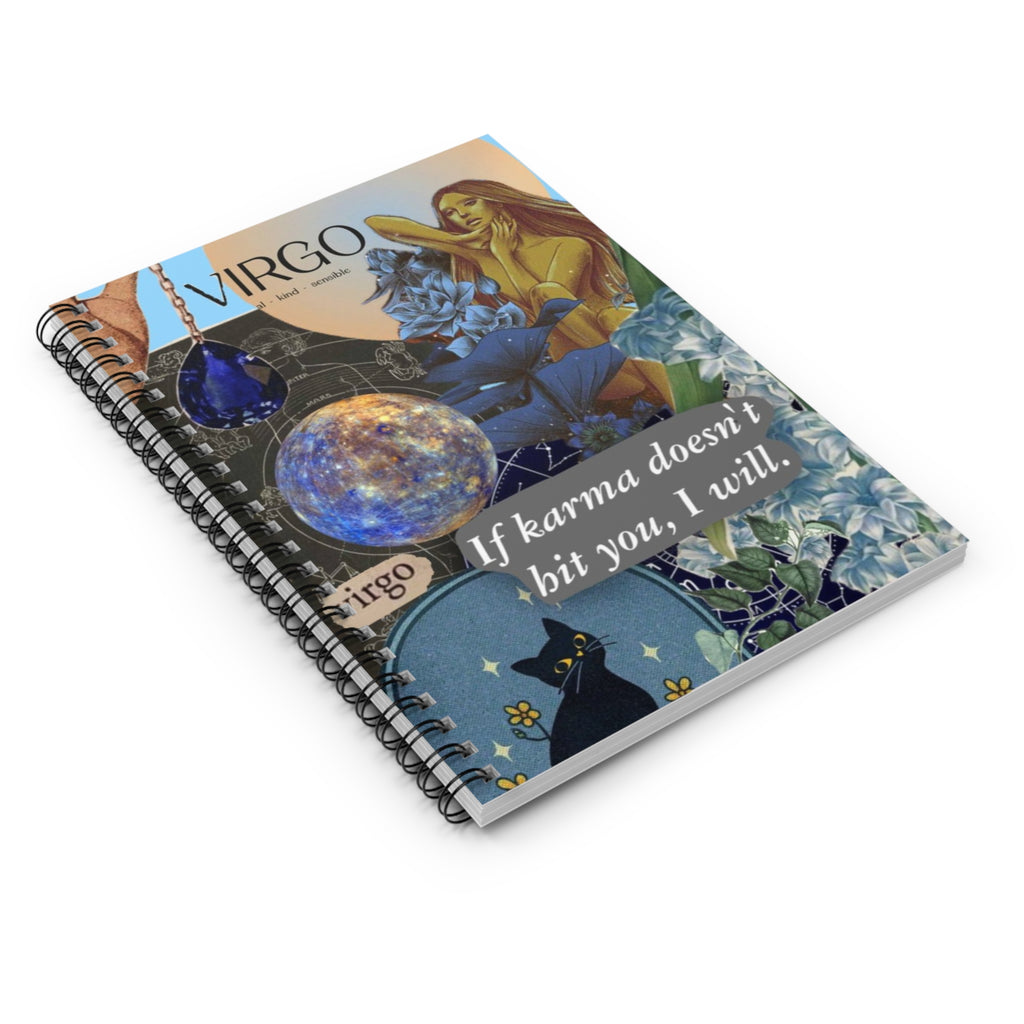 Virgo Zodiac Spiral Notebook - Ruled Line, Witchy, Spiritual Journal