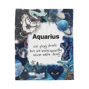 Open image in slideshow, Aquarius humor Plush Blanket
