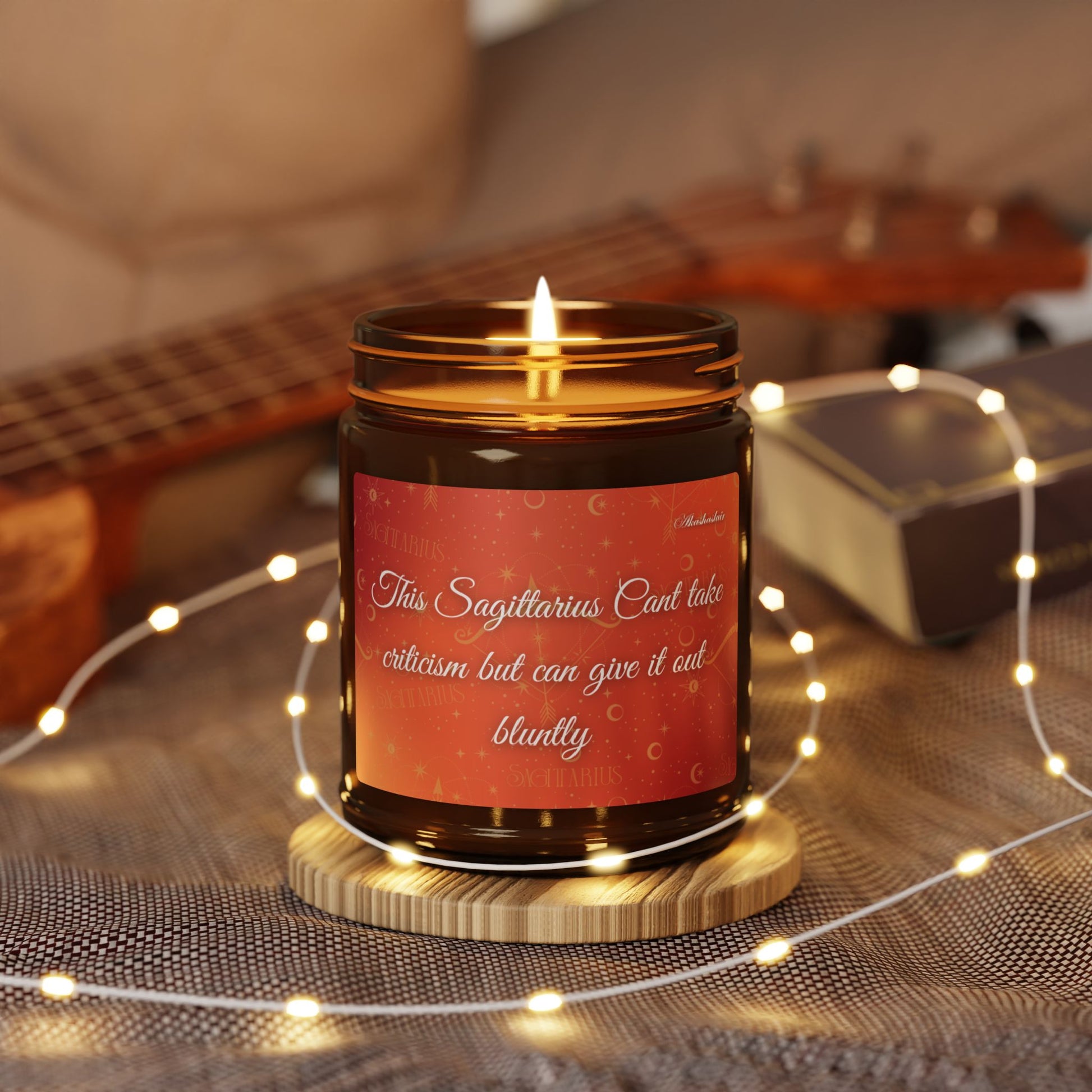 Sagittarius birthday funny  Quote Candle | Amber Jar Soy Candle