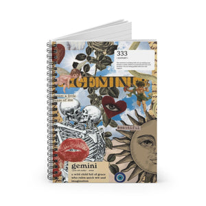 Vintage Gemini Journal - Spiral Notebook