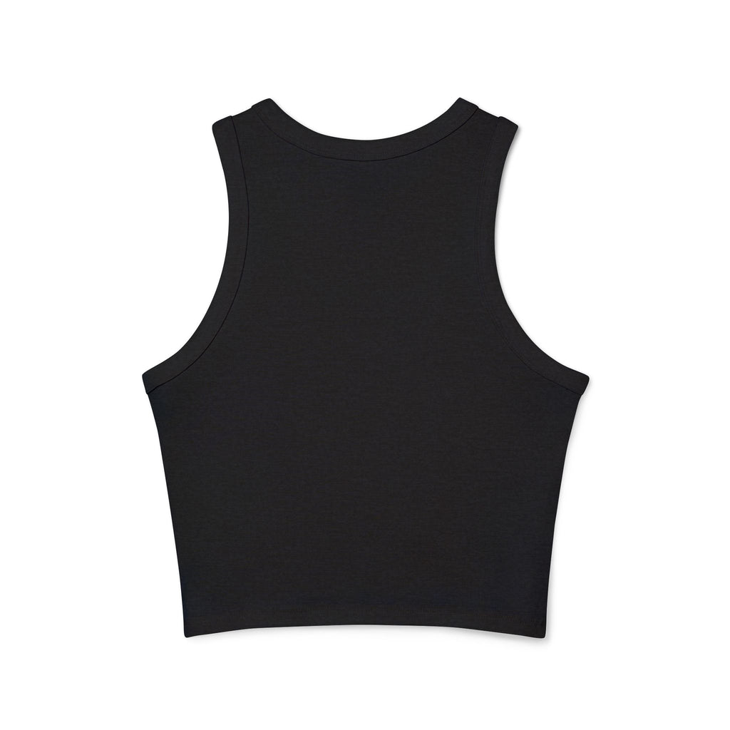 Halloween Themed Women's Micro Rib Racer Tank Top, Spooky Crop Top, Nightmare Before Halloween, Cute Halloween Apparel, Perfect for [...]