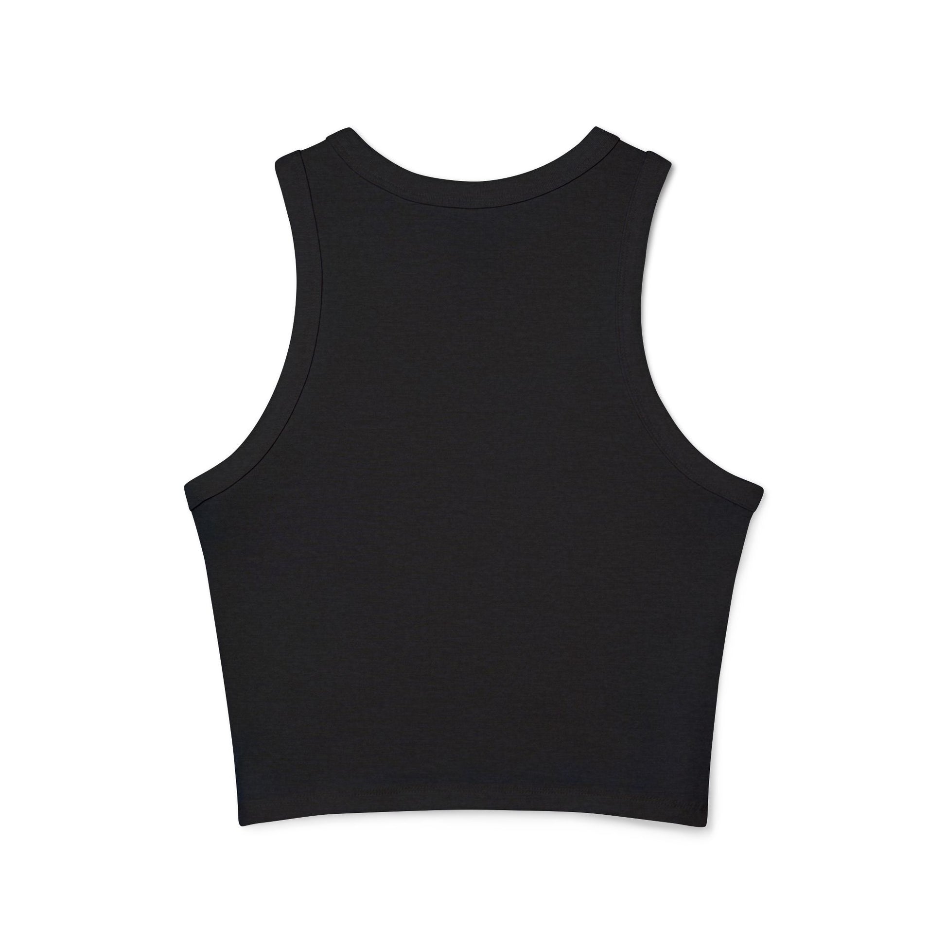 Halloween Themed Women's Micro Rib Racer Tank Top, Spooky Crop Top, Nightmare Before Halloween, Cute Halloween Apparel, Perfect for [...]