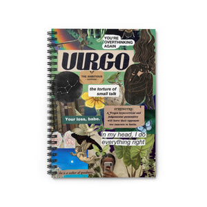 Virgo Journal Spiral Astrology Notebook - Ruled Line