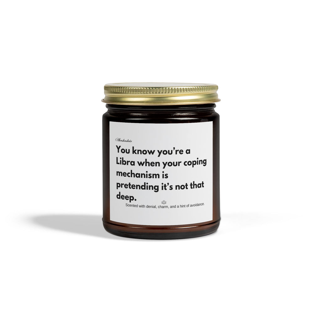 Scented Candle, Libra Birthday Gift, Coconut Apricot Wax, Zodiac Surprise, Funny Candle for Libra Season, Astrology Candle
