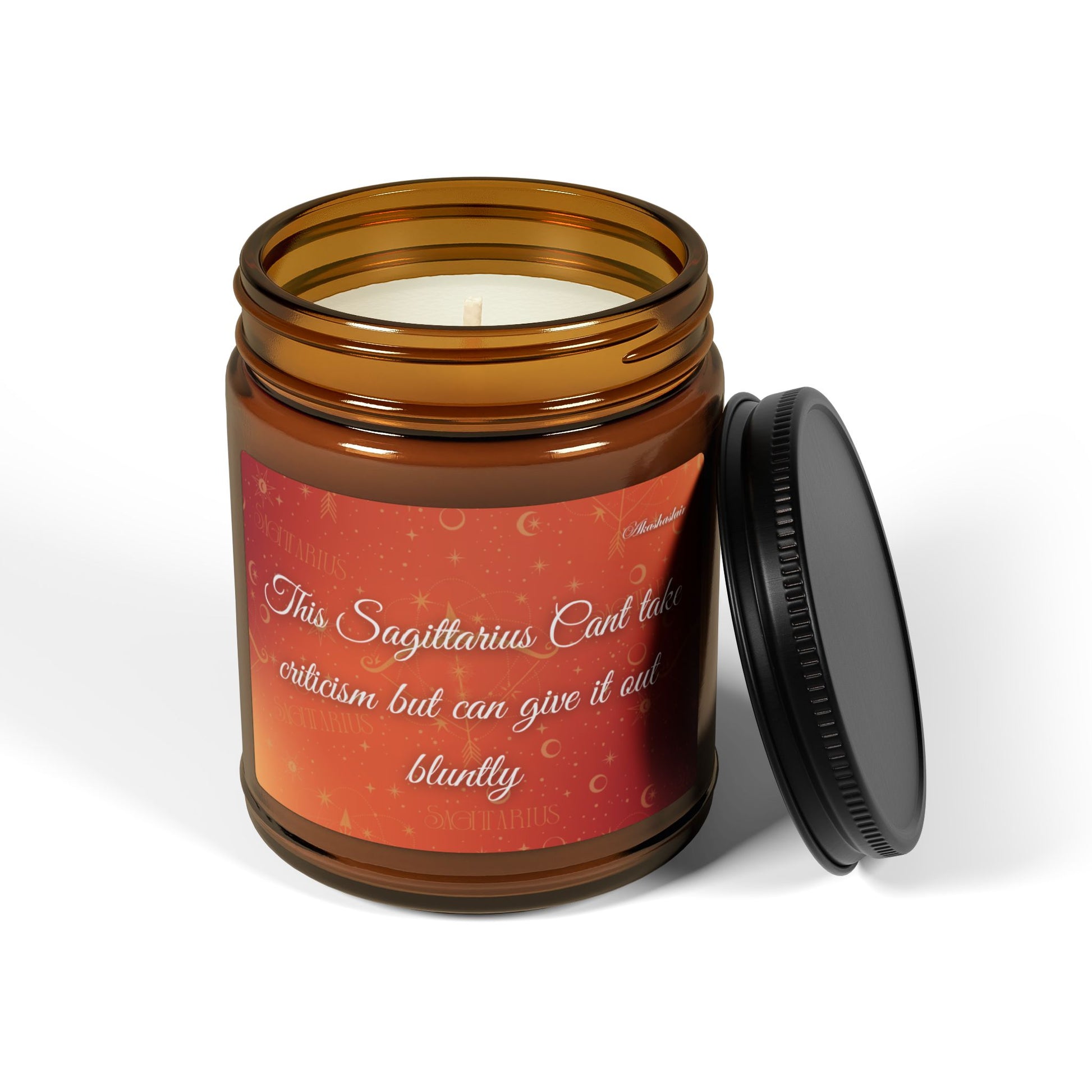 Sagittarius birthday funny  Quote Candle | Amber Jar Soy Candle