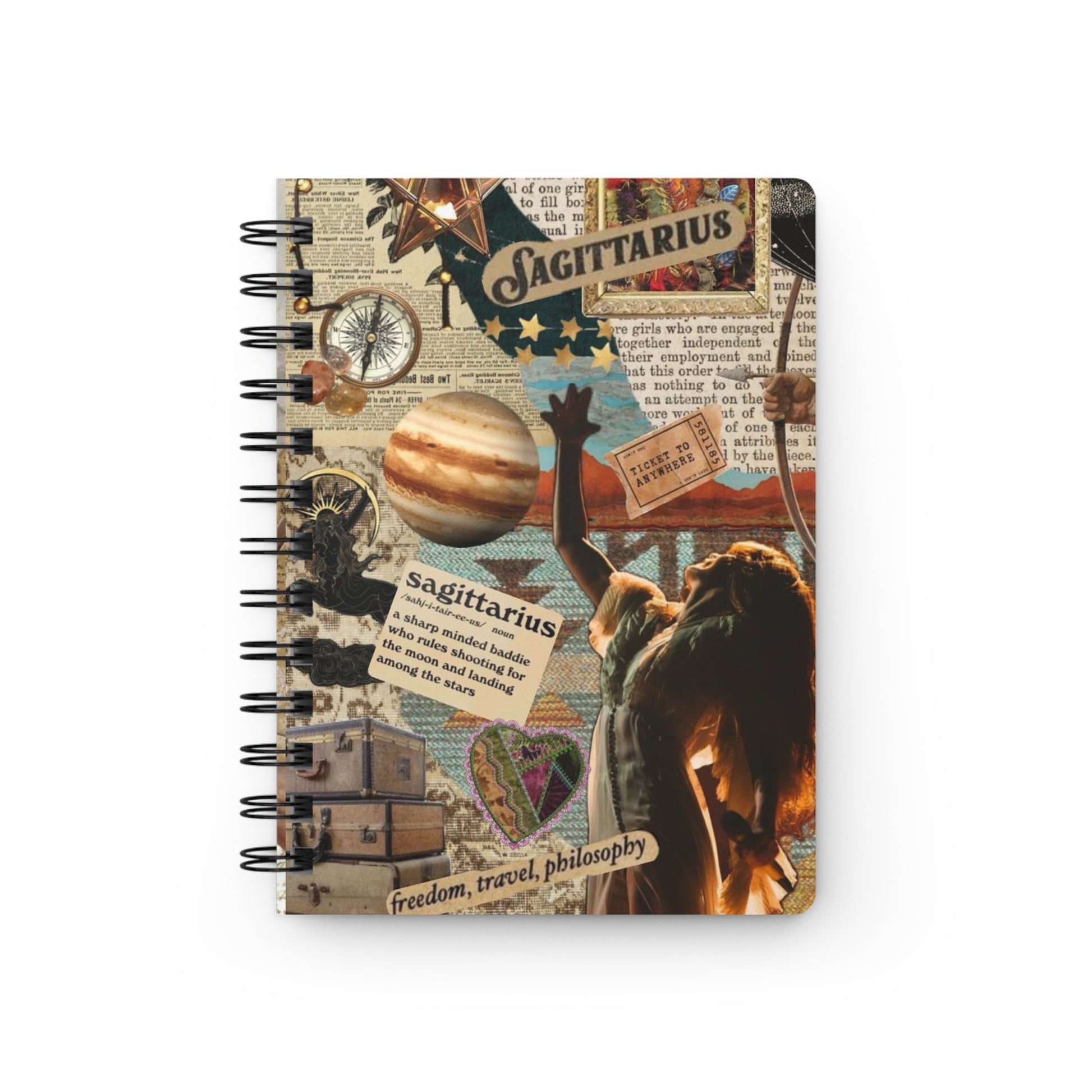 Sagittarius Spiral Journal - Personalized Zodiac Notebook