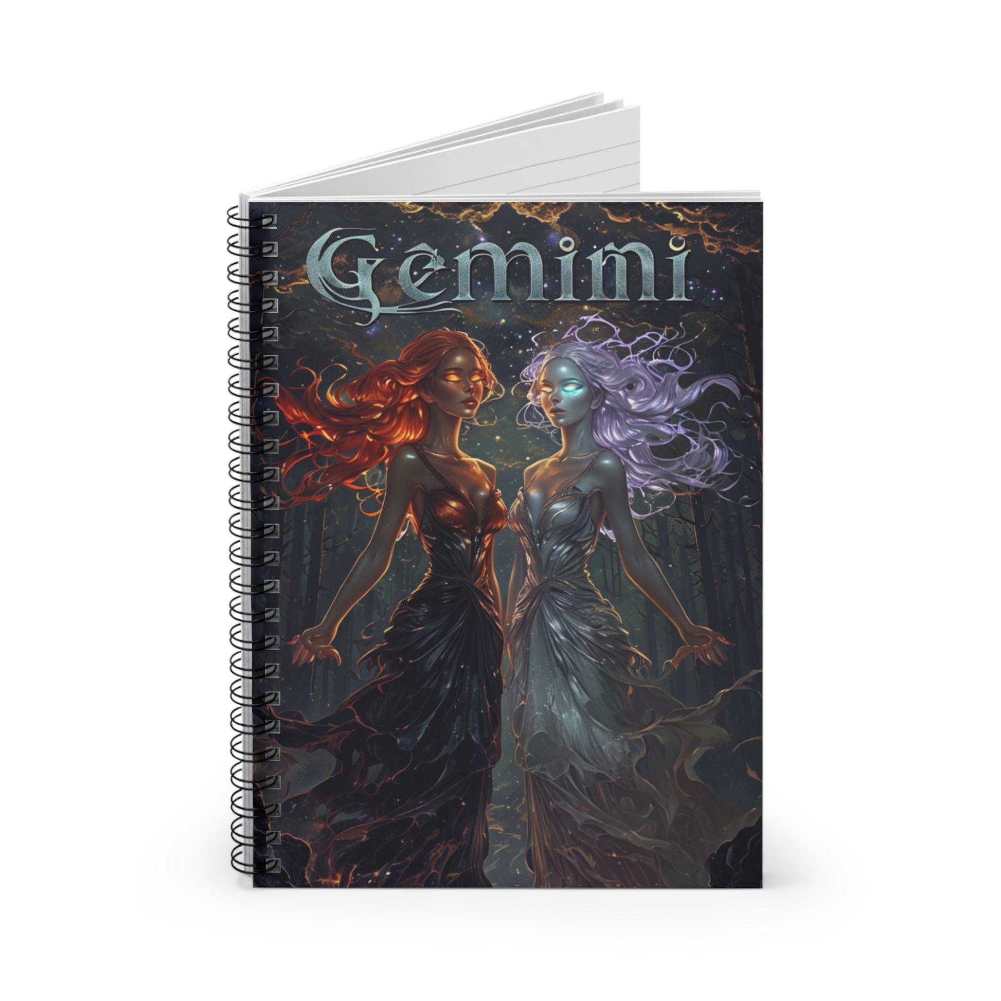 Gemini Spiral Notebook - Ruled Line for Astrological Inspiration