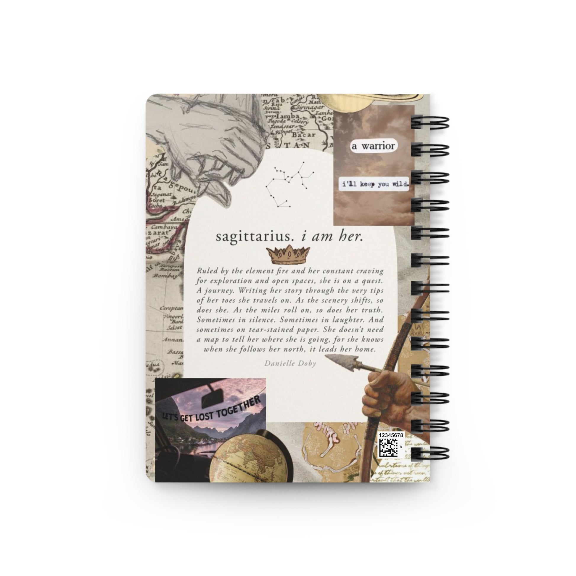 Sagittarius Spiral Journal - Personalized Zodiac Notebook