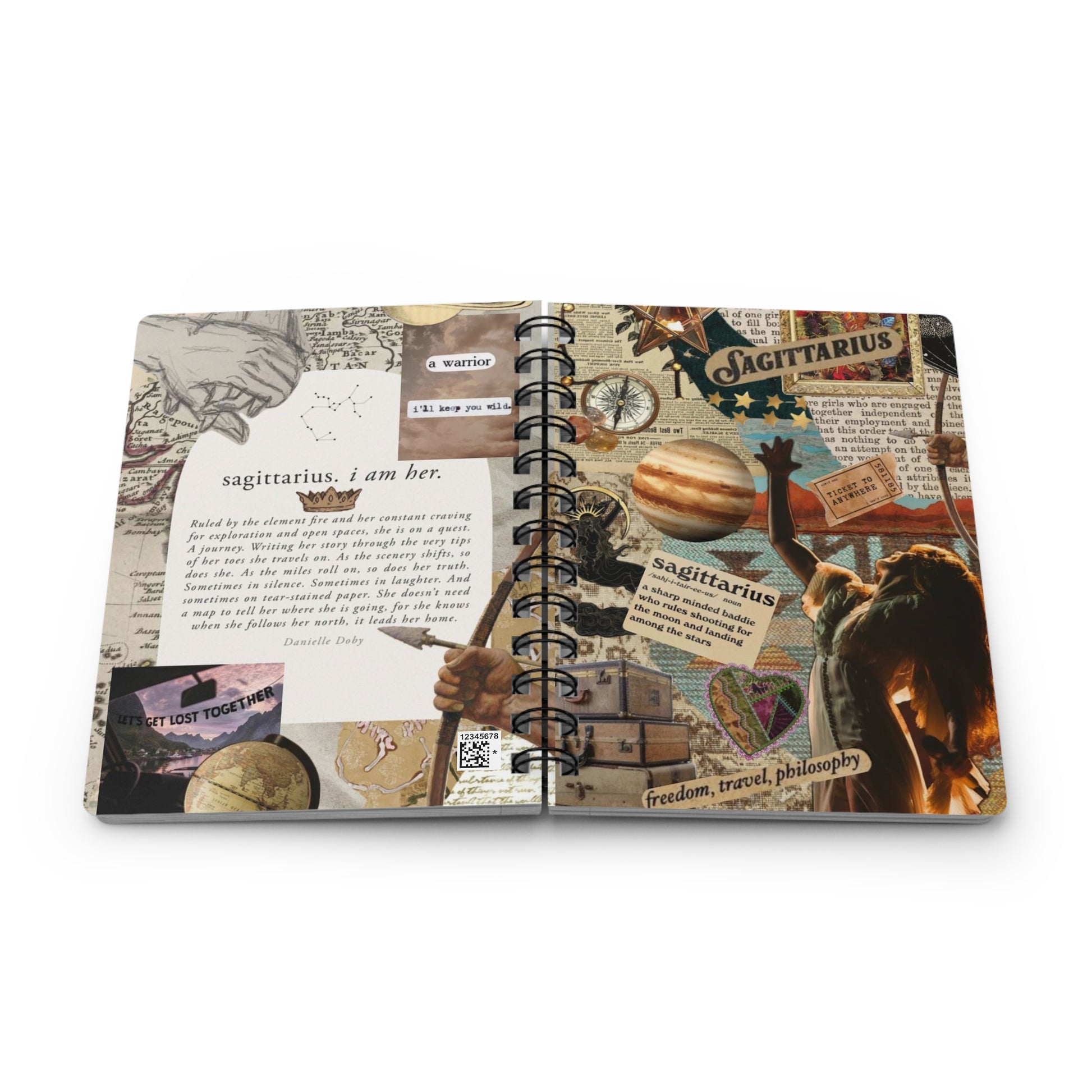 Sagittarius Spiral Journal - Personalized Zodiac Notebook